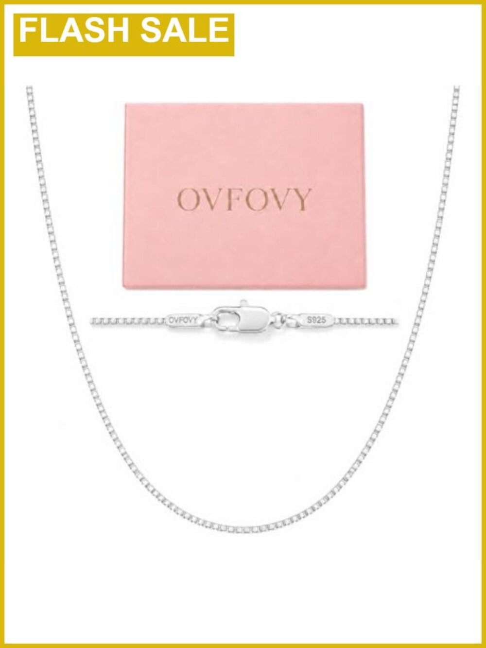 925 Sterling Silver 0.8MM Italian Box Chain Necklace 16-24" Thin & Strong